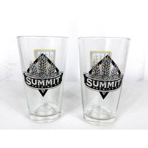 2 - Summit Brewing Beer is My Life Pint Shaker Glasses 16 oz Some Scratches